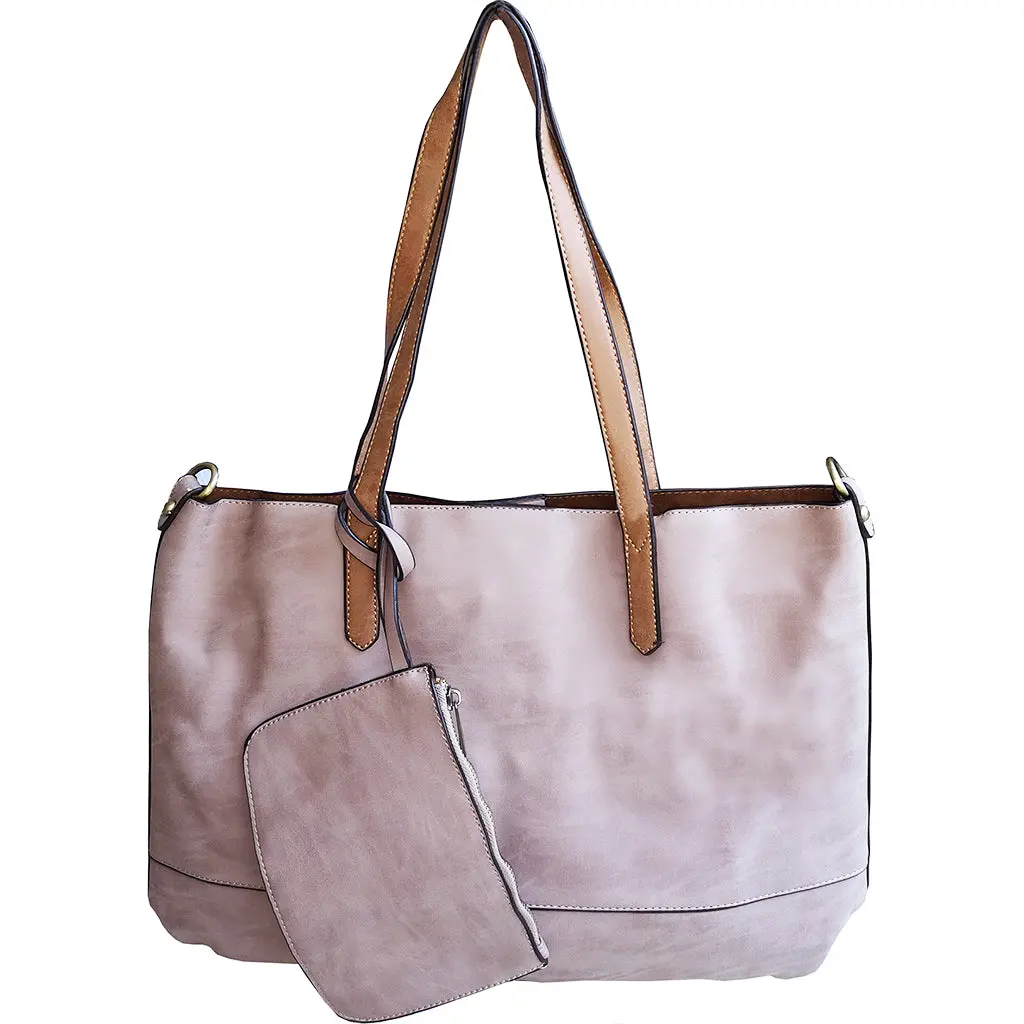 Brushed 2 In 1 Tote - Wisteria 1