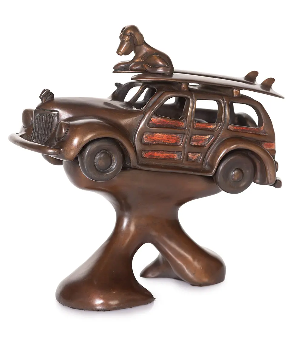 Bronze Sculpture "Woodie" By Marty Goldstein 1
