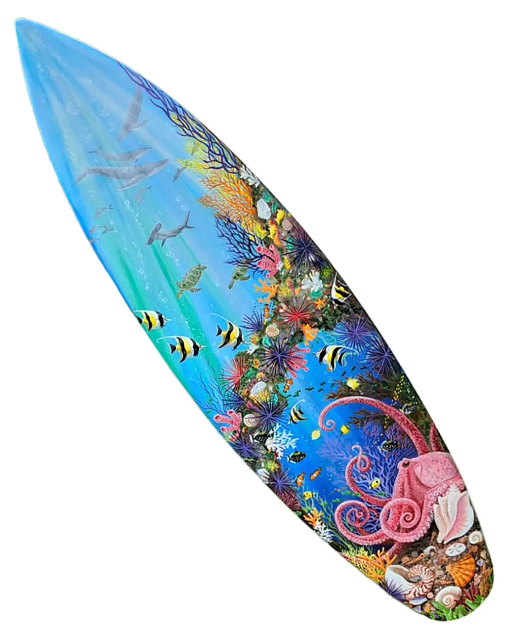 Surfboard "The Seaʻs Rainbow" #102 By Zoe Babits 1