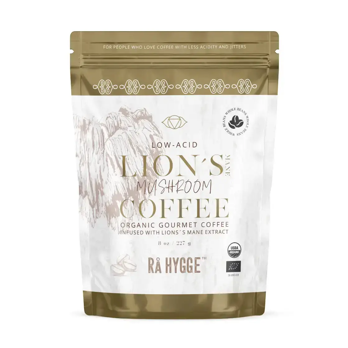 Lion´S Mane Specialty Coffee Whole Beans 227 G / 8 Oz - Ra Hygge 1