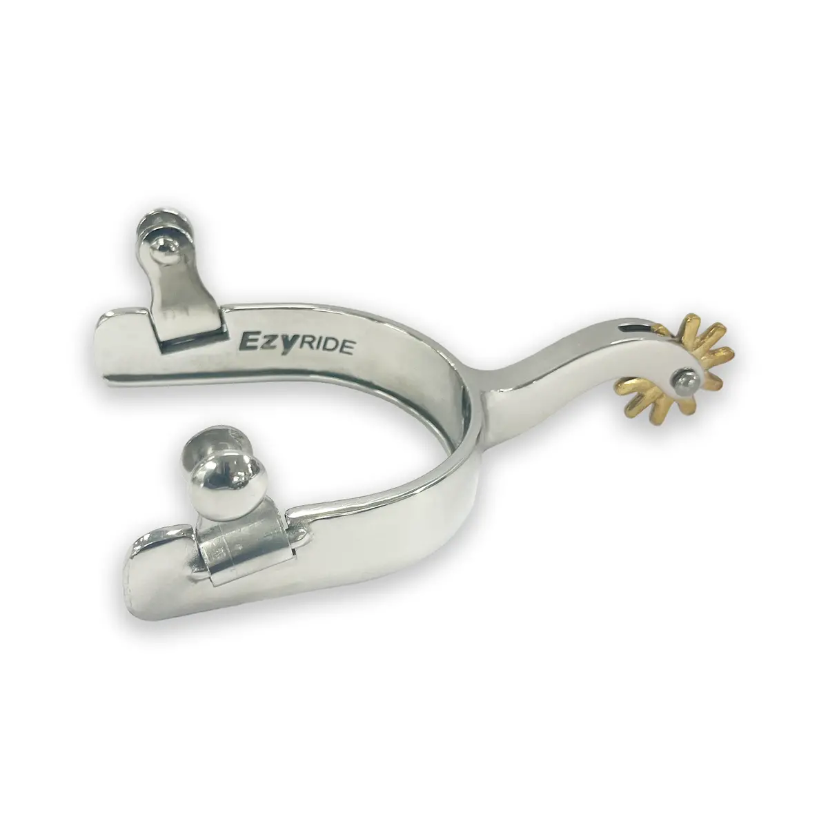 Ezy Ride Stockmans Spur Stainless Steel, 2-1/8" Shank, 10Pt Brass Rowels 1