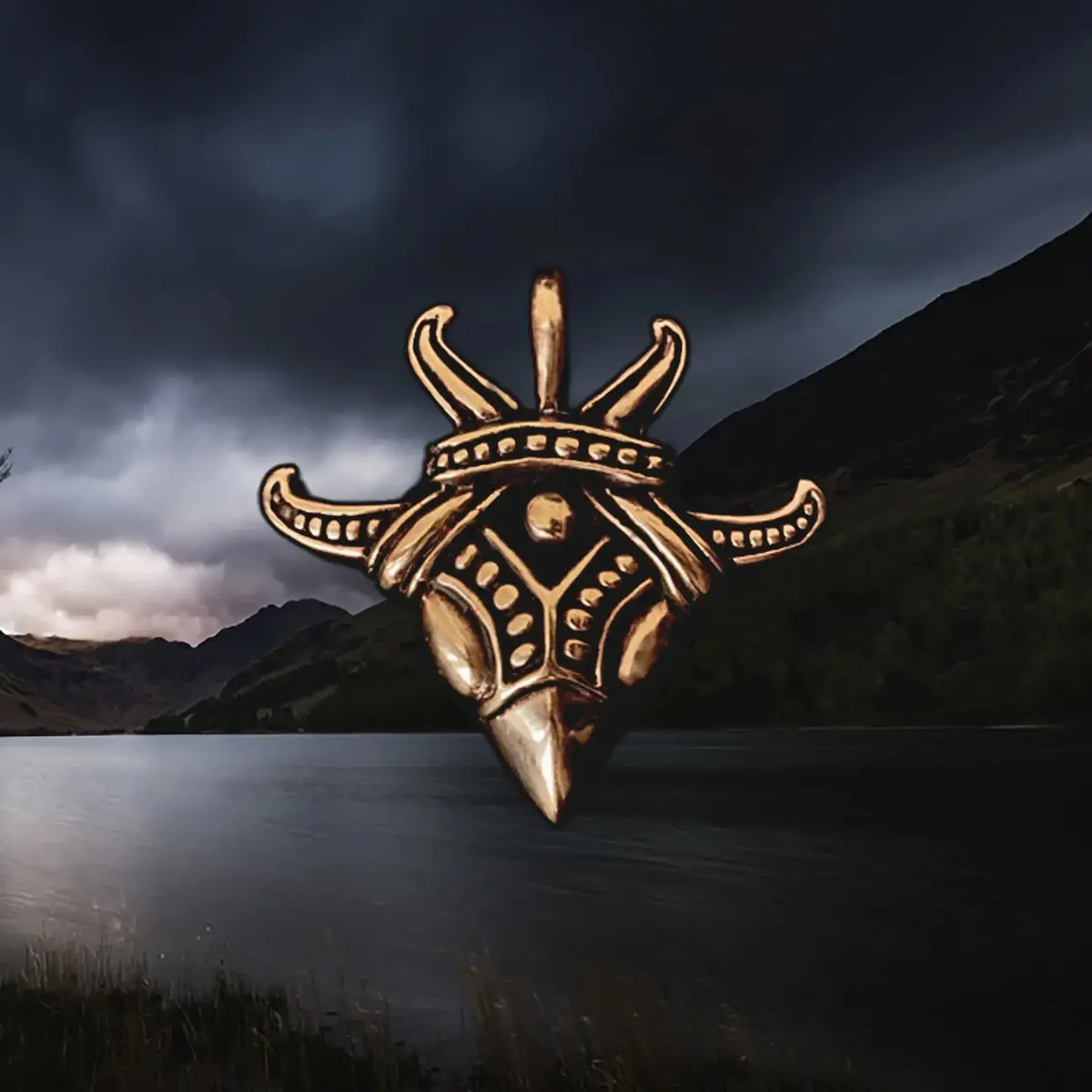 Viking Raven Head Pendant 1