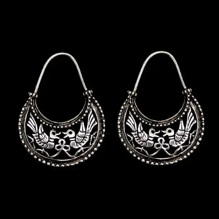 Silver Byzantine Dove Earrings 1
