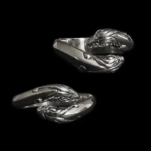 Silver Ringerike Serpent Ring 1