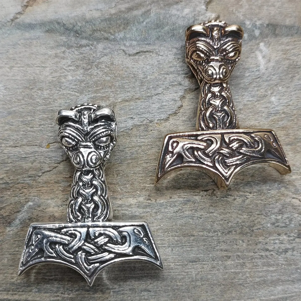 Large And Ferocious Thors Hammer Pendant 1