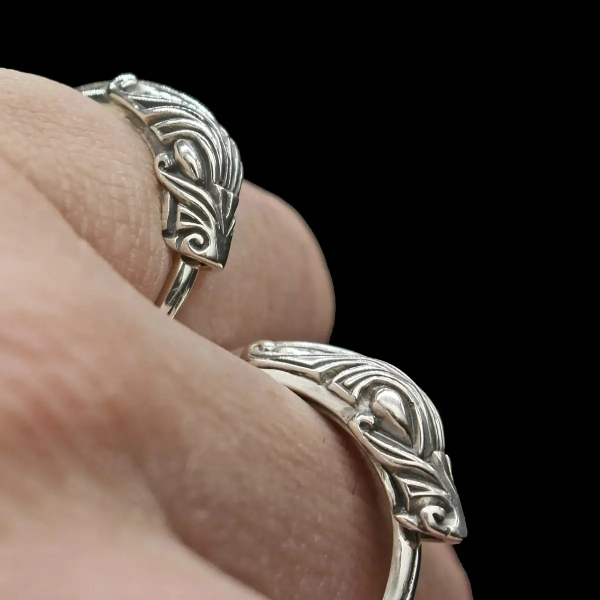 Silver Jormungandr Serpent Ring 2