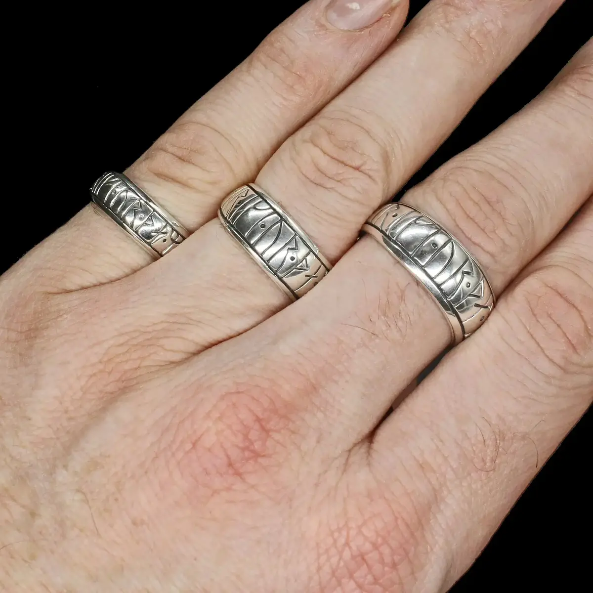 Silver Viking Strength Rune Ring 2