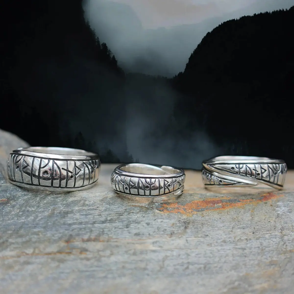 Silver Viking Love Rune Ring 1
