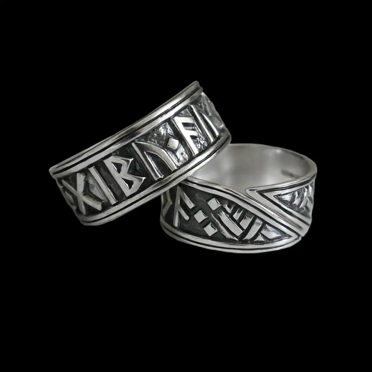 Silver Viking Luck Rune Ring 1