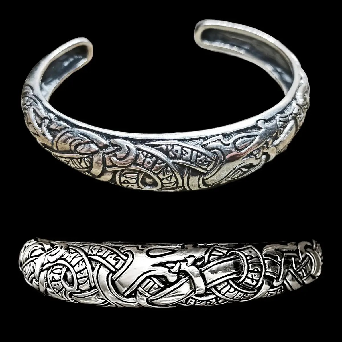 Silver Runic Viking Bracelet / Arm Ring 1