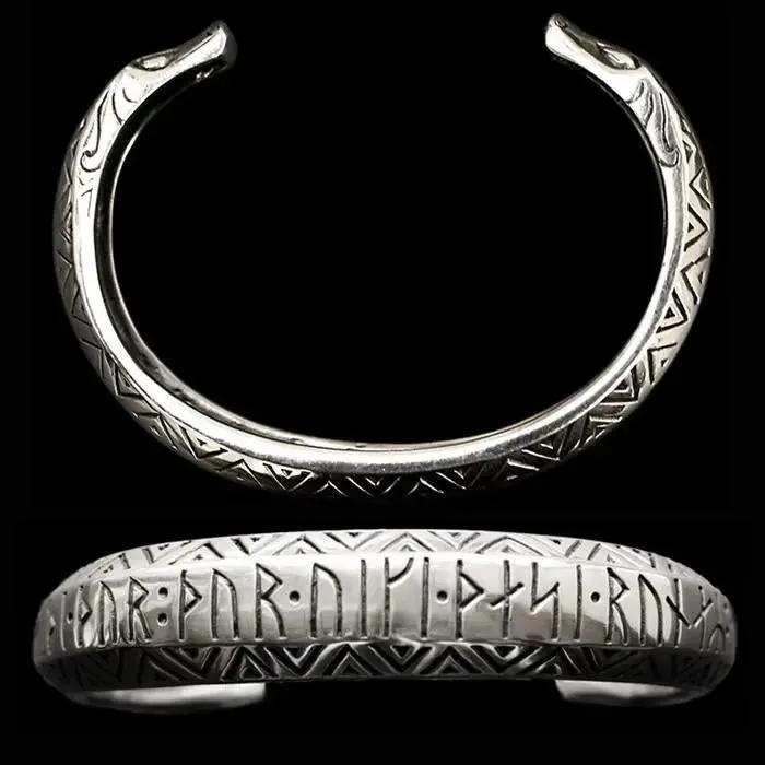 Silver Thor's Protection Runic Bracelet / Arm Ring 1