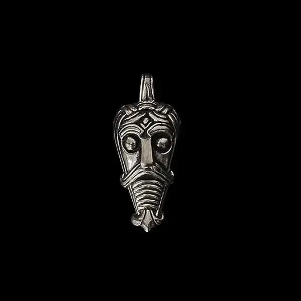 Danish Viking God Mask Pendant 2