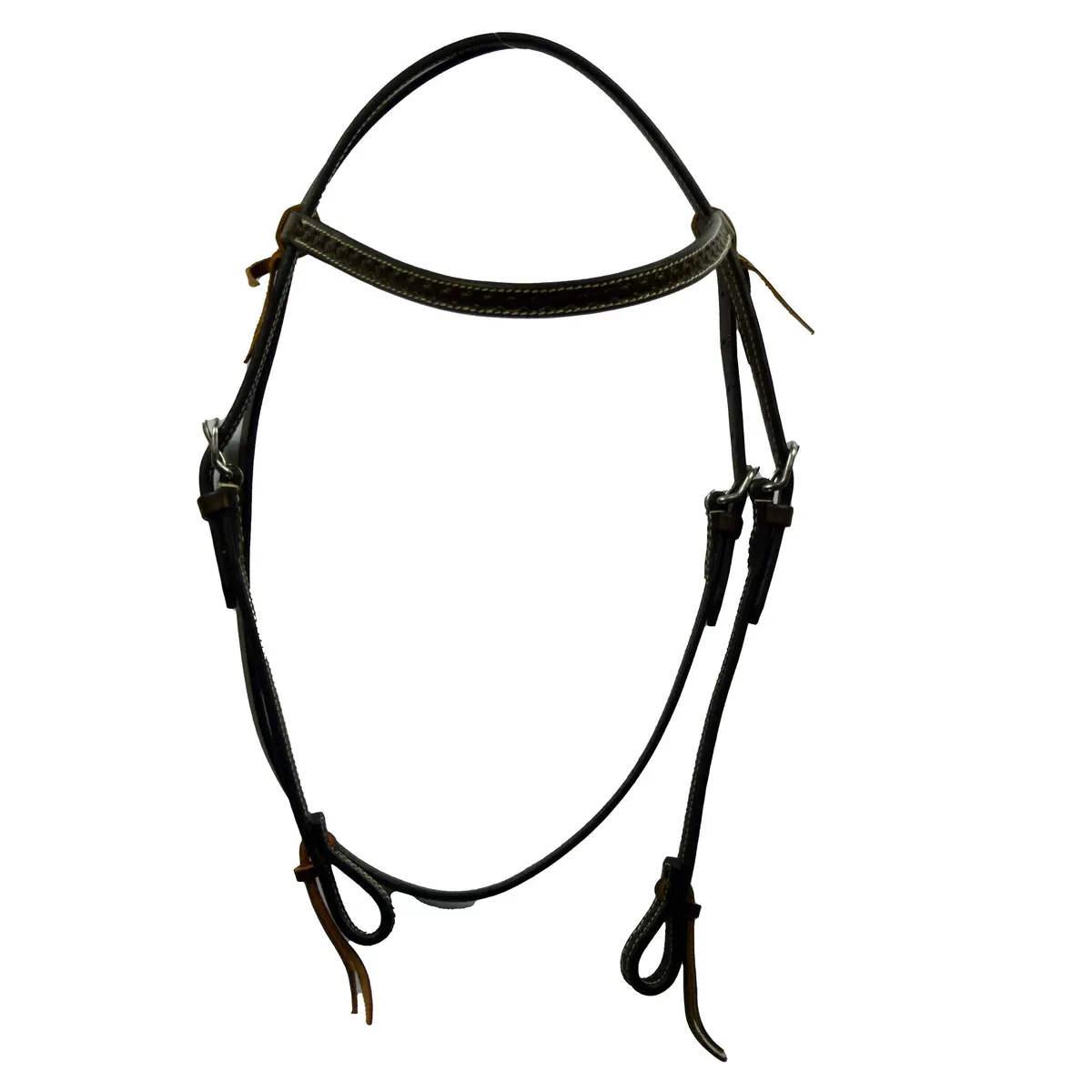 Ezy Ride Bridle Brow With Stamping Dark Brown 1
