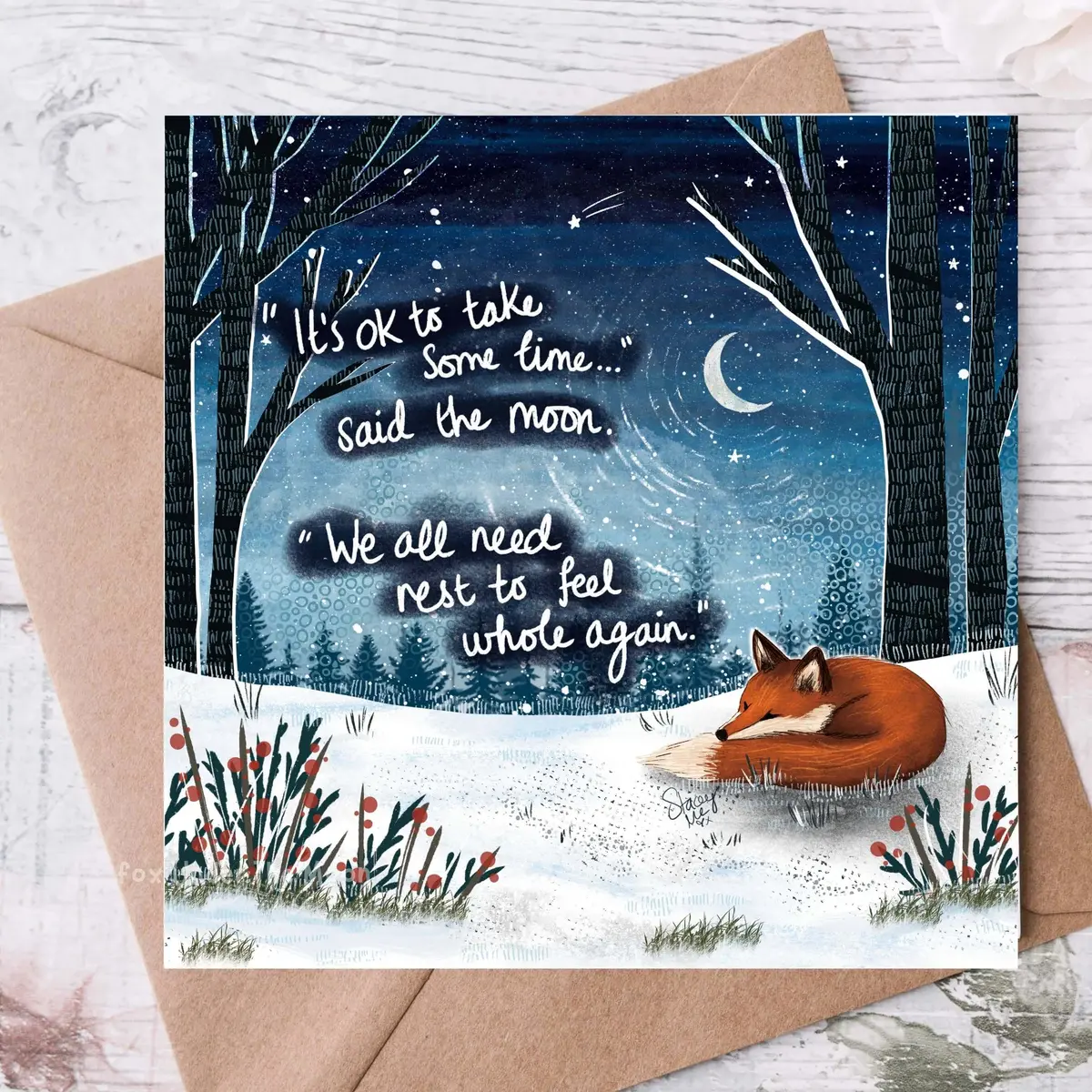 'Whole Again' - Greeting Card From Fox Under The Moon 1