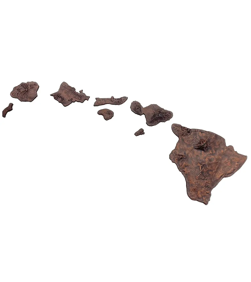 Aluminum Hawaiian Islands - Large By Scott Green 1