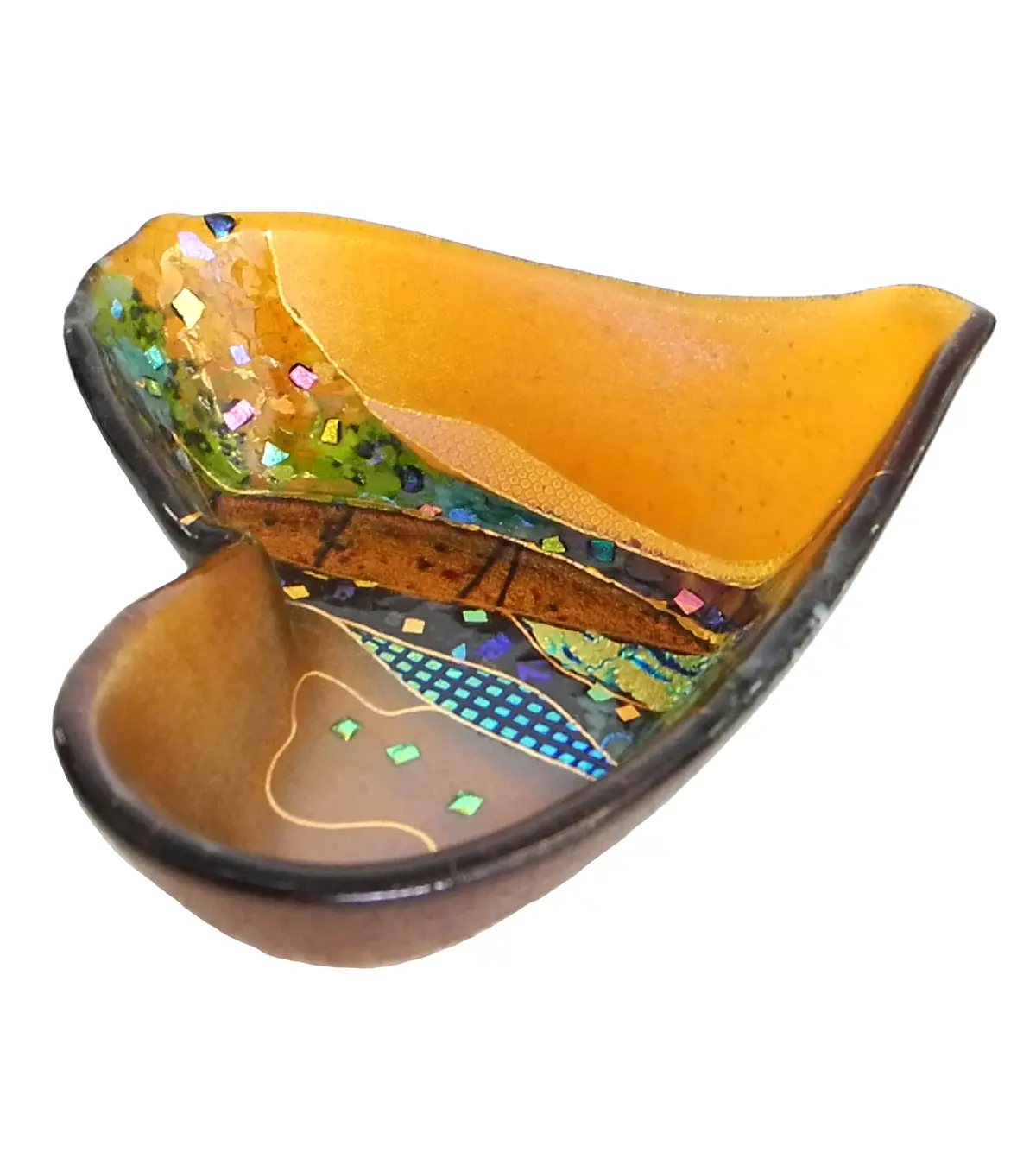 Crazy Heart Bowl - Amber 1