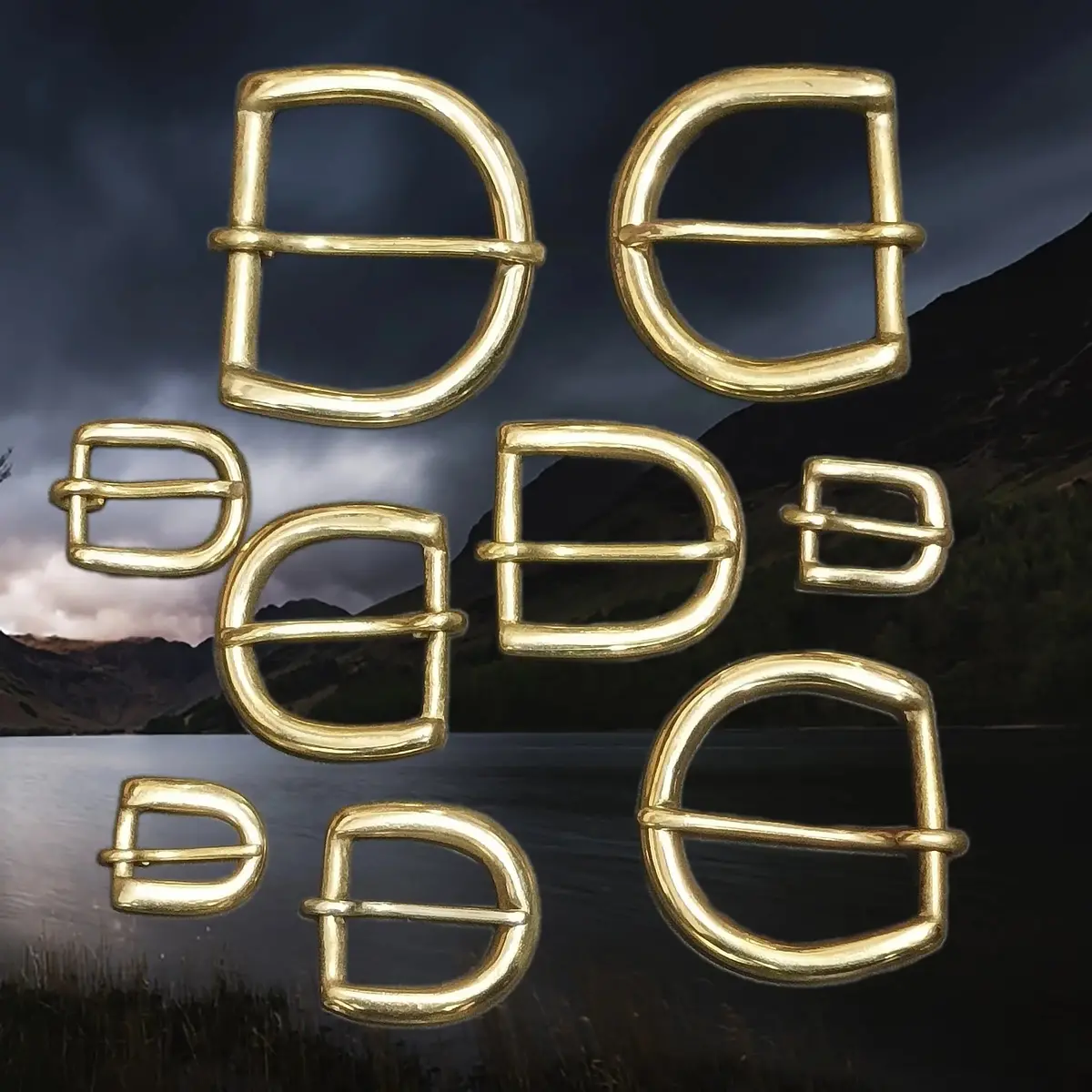 Solid Brass D-Buckle For Reenactment Belts 1
