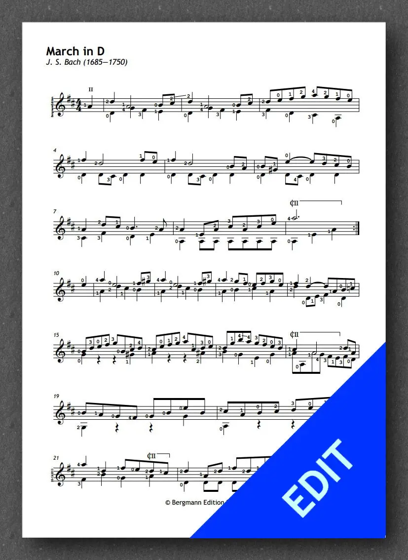 Bach, Bwv Anh. 122, Marche In D 1
