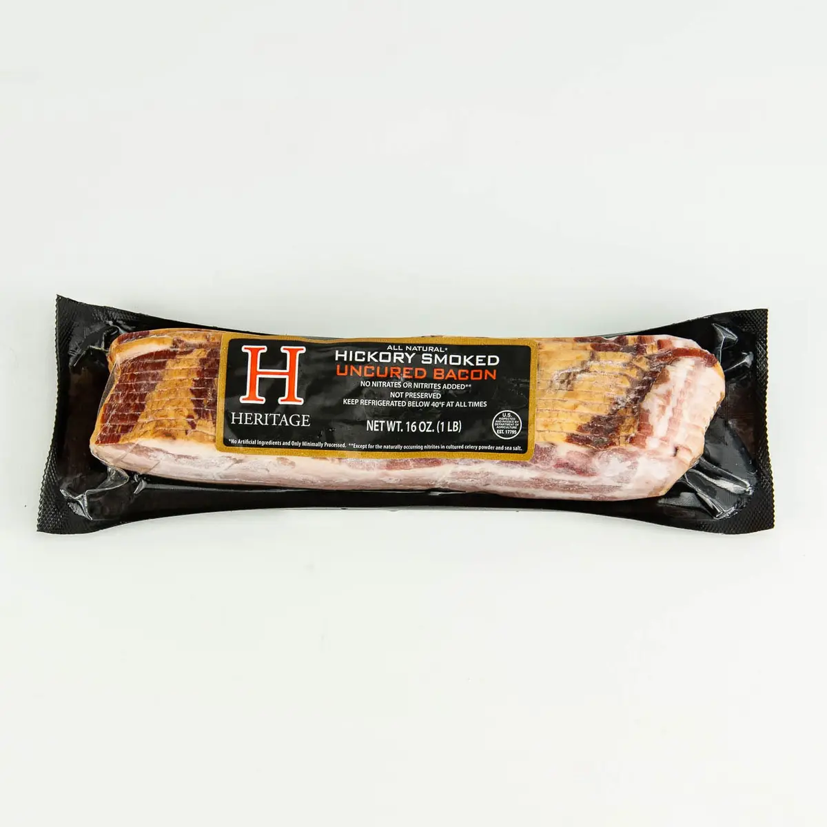 Pork Bacon Hickory Smoked Sliced | 1 Lb. 2