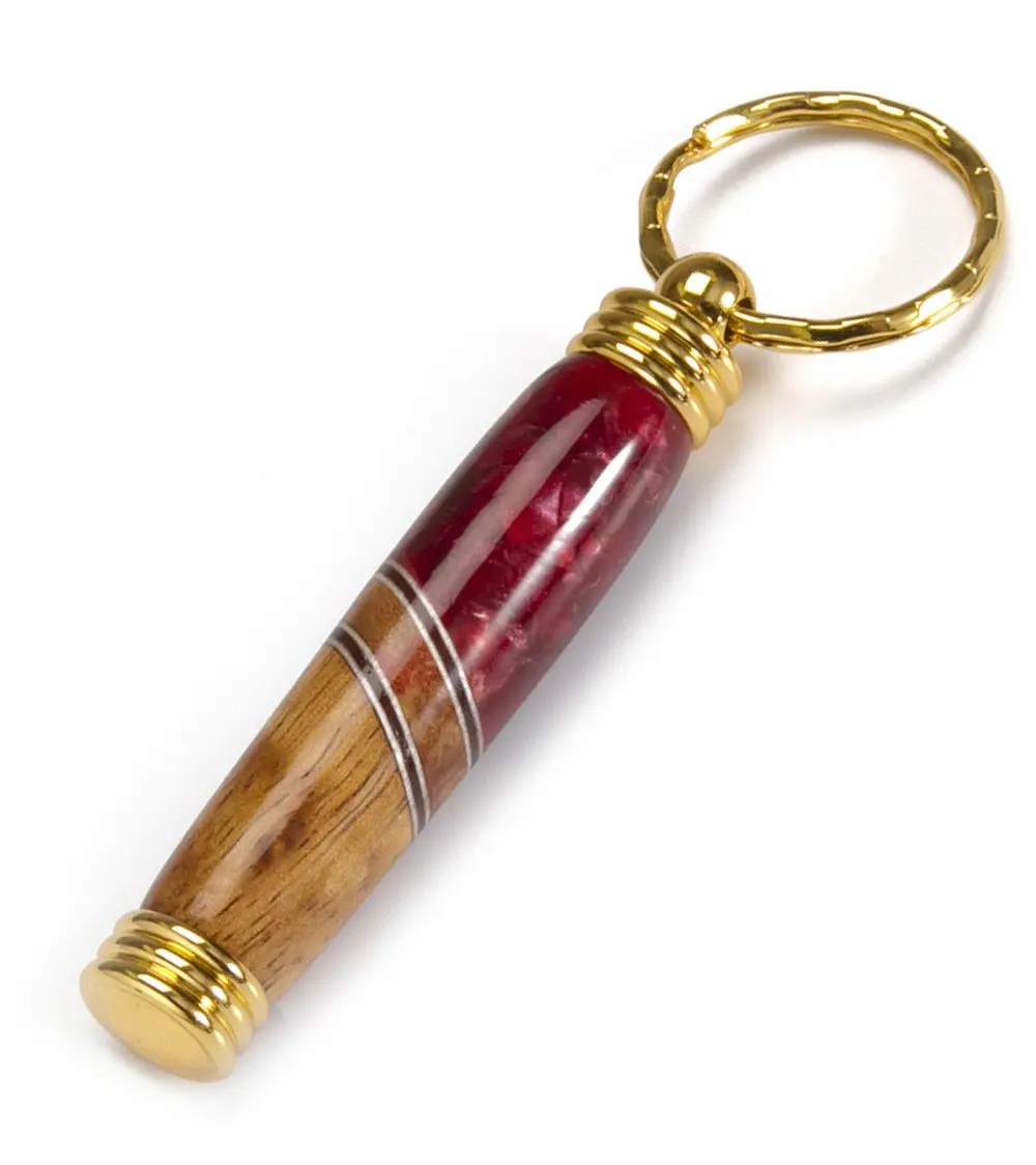 Koa Toothpick Holder Key Ring (Various Colors) By Dale Dennison 1