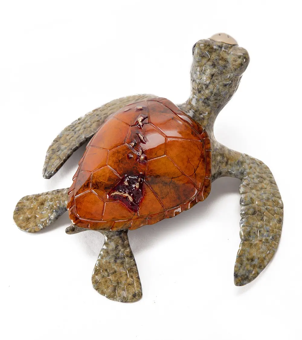 Bronze Sculpture "Voyager - Orange" By Chris Barela 1