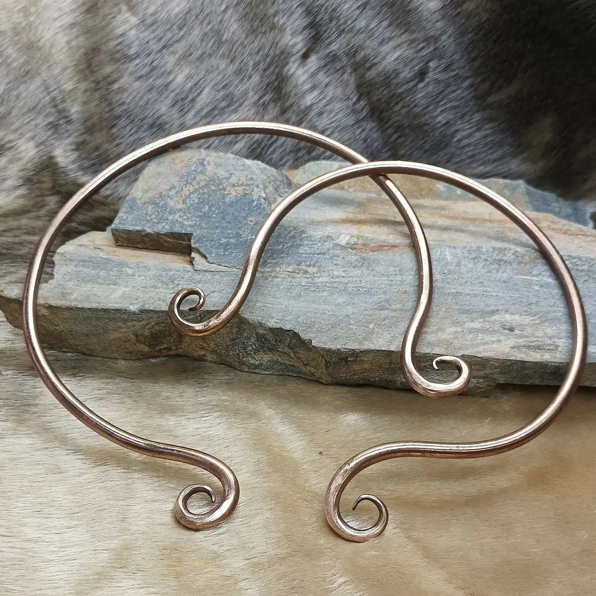 Hand Forged Bronze Viking Neck Torc 2