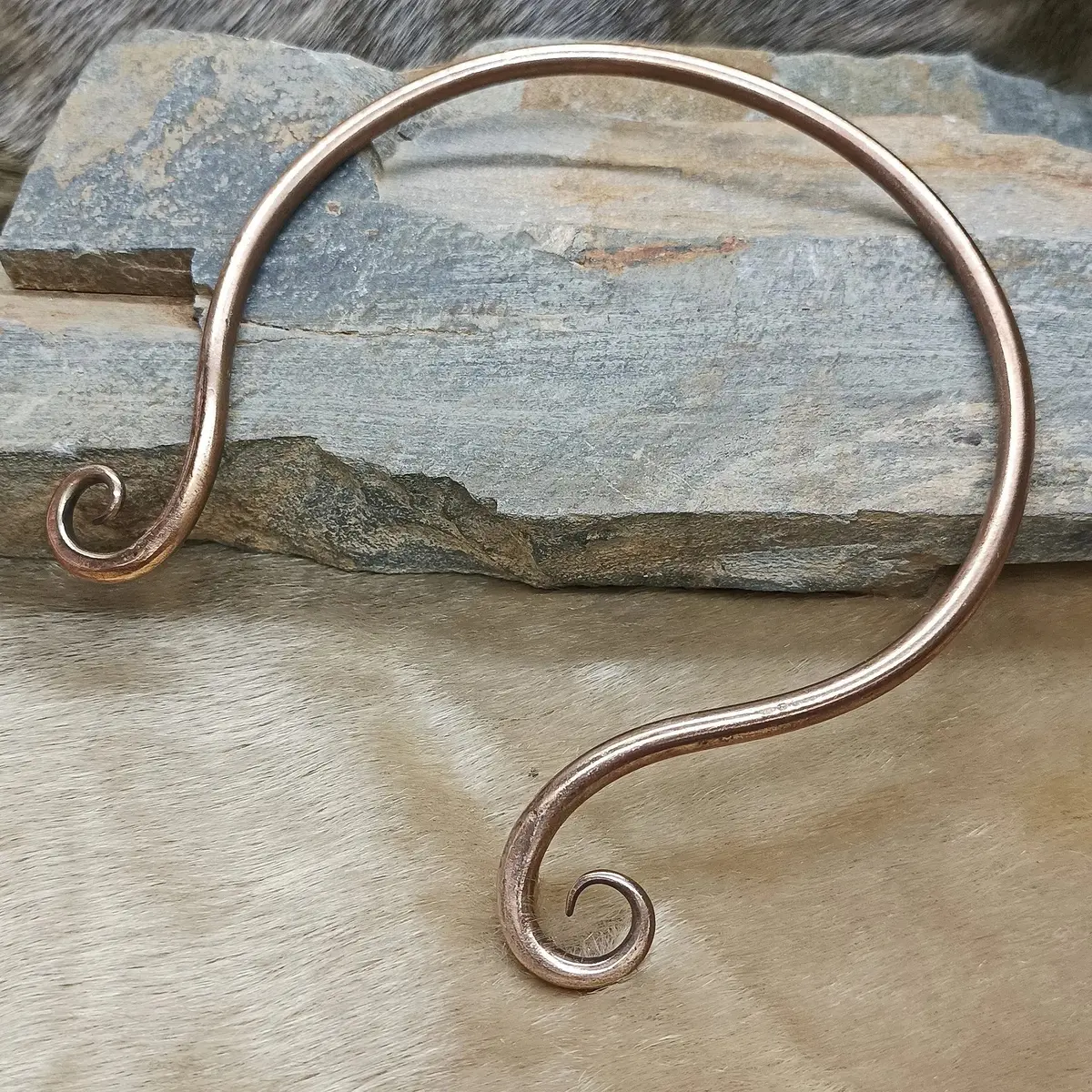Hand Forged Bronze Viking Neck Torc 1