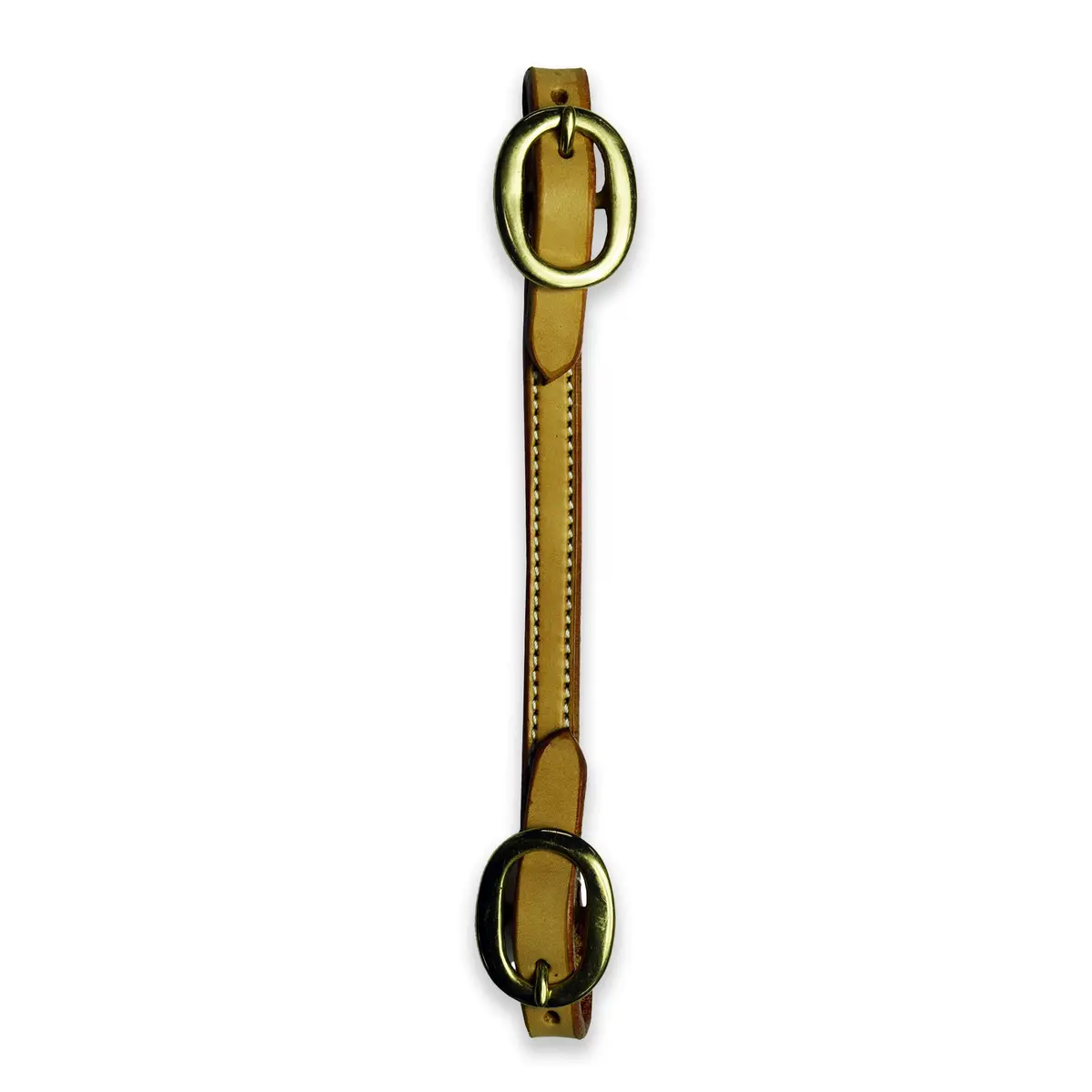 Ezy Ride Curb Strap With Brass Buckles Natural 1