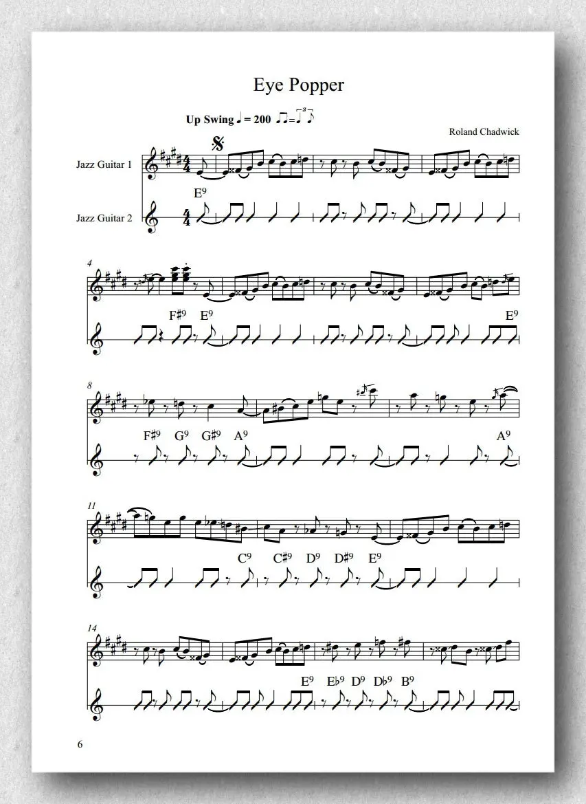 Chadwick, Blue In Jazz, For Two Guitars 2