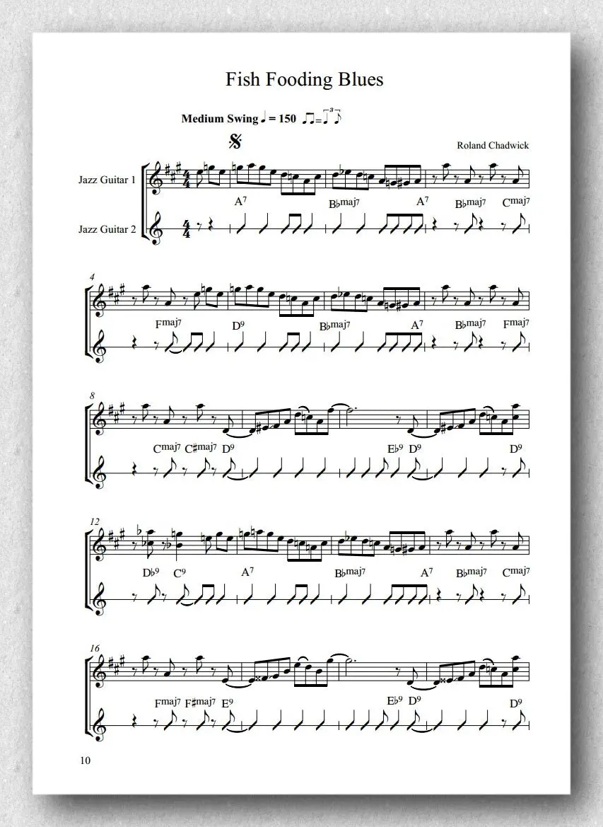 Chadwick, Blue In Jazz, For Two Guitars 3
