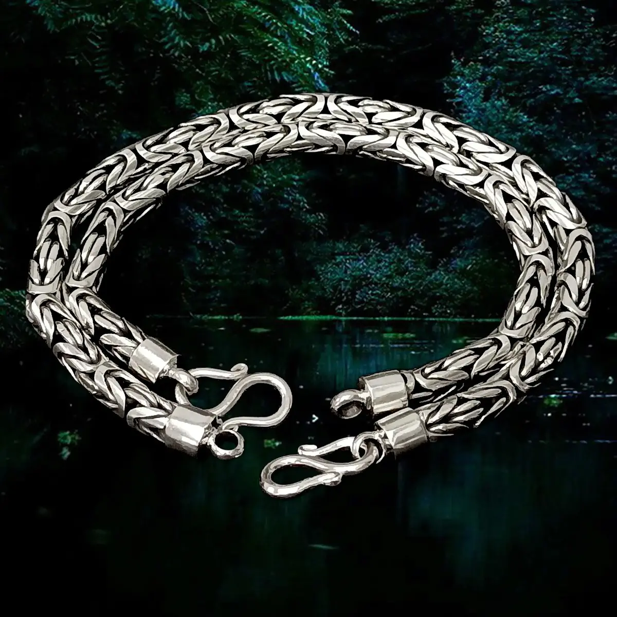 5Mm Silver Viking King Bracelet 1