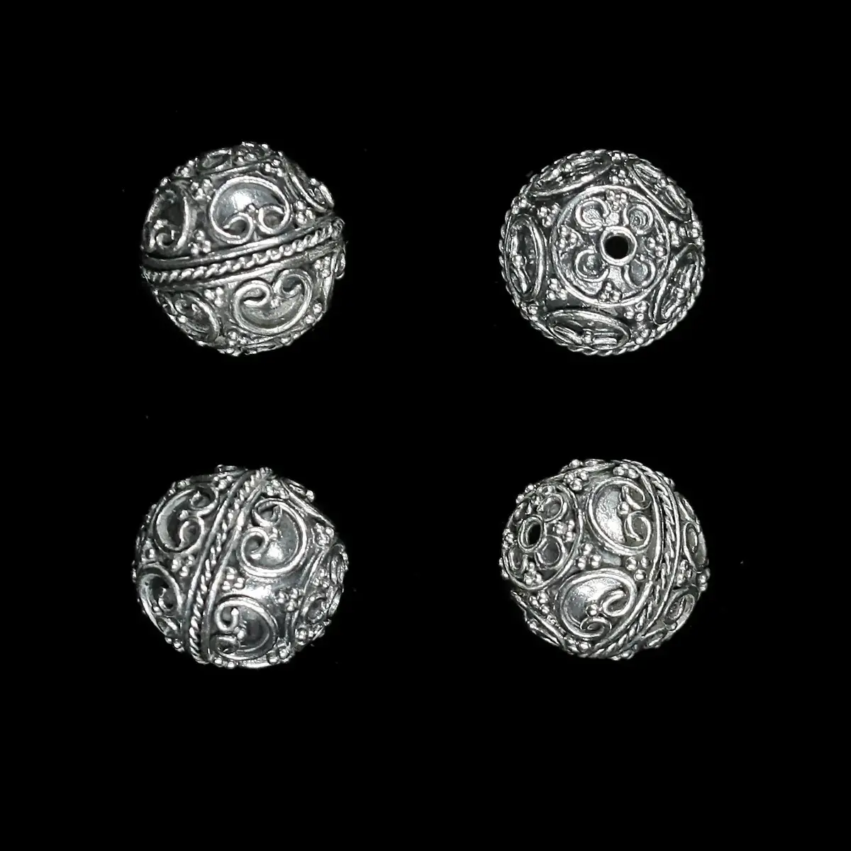 Silver Viking Bead From Visby - Curly 1