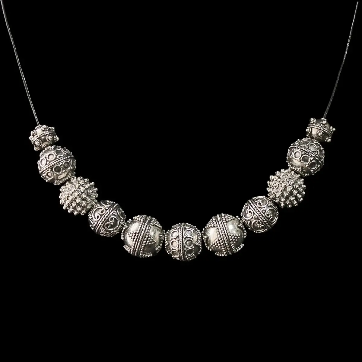 Silver Viking Bead From Visby - Knobbly 2