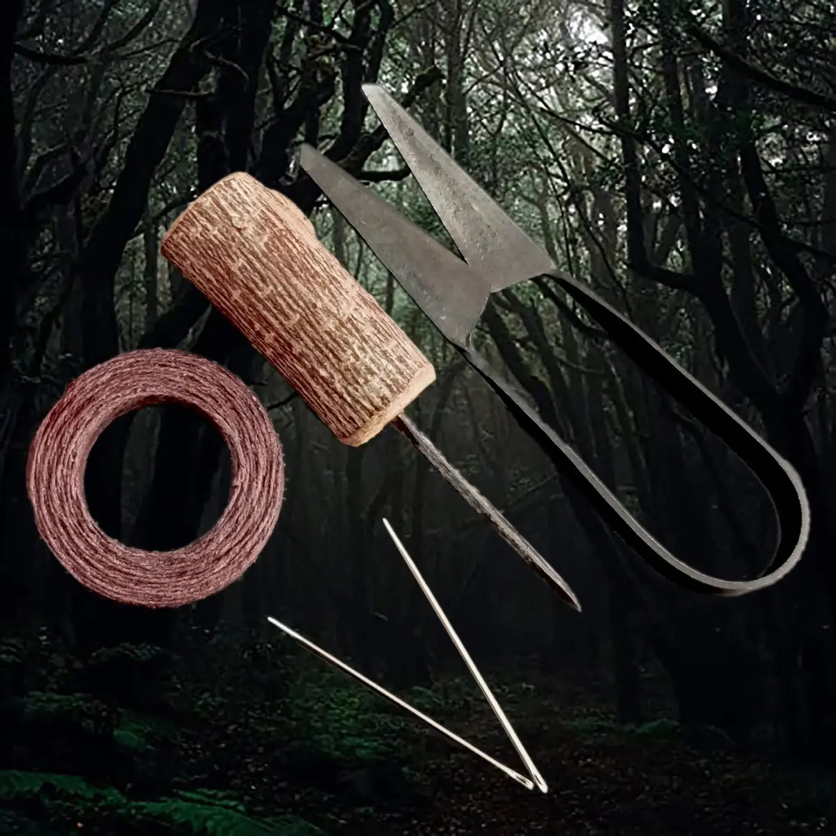 Leather Viking Sewing Kit With Birch Wood Awl 2