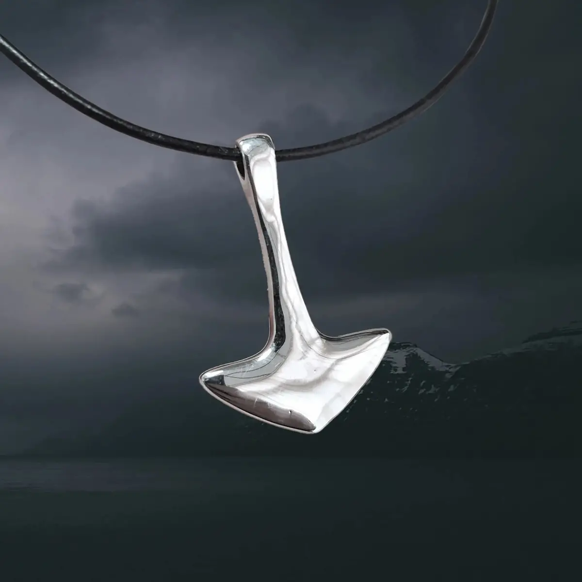Silver Replica Thors Hammer Pendant From Repton, England, Uk 1