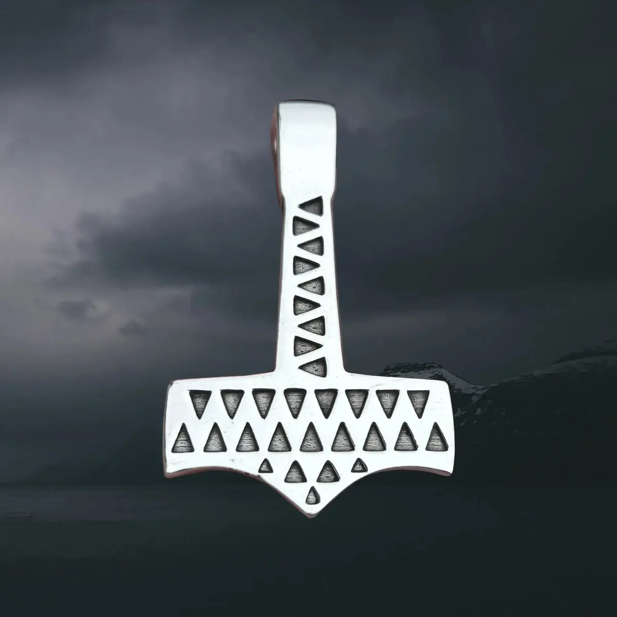 Silver Thors Hammer Pendant Replica From Vålse, Denmark 1