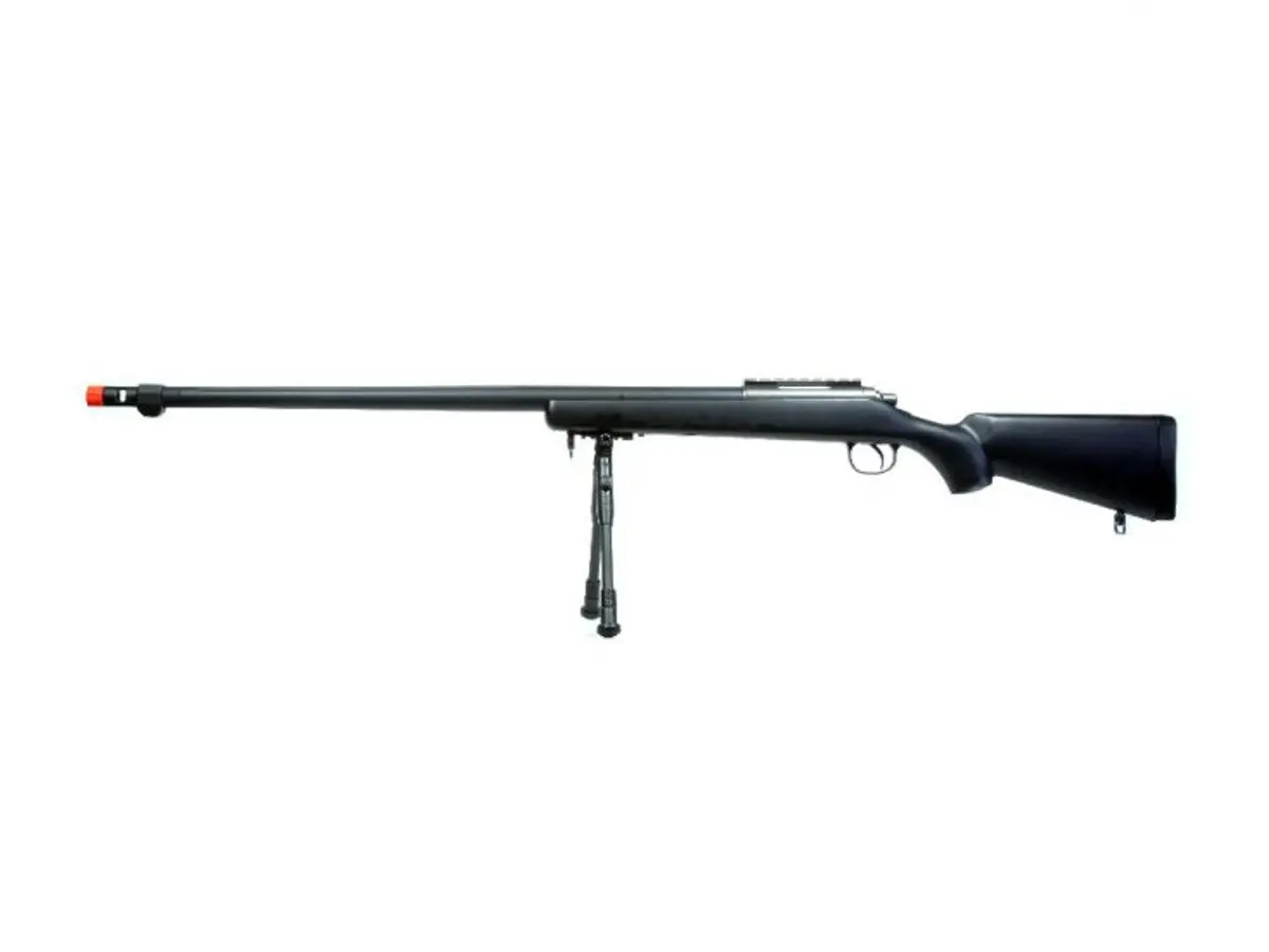 Bravo Bv7 High Power Bolt Action Sniper Airsoft Rifle W/Bipod & Fluted Barrel Pkg 1