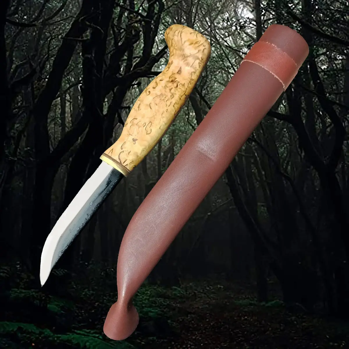 Finnish Puukko Hunting Knife With Leather Sheath 1