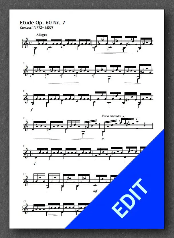Carcassi, Opus 60, No. 7 (Pdf) 1