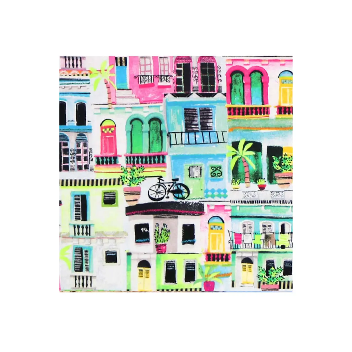 Cloth Napkins - Watercolour Balconies X 6 1