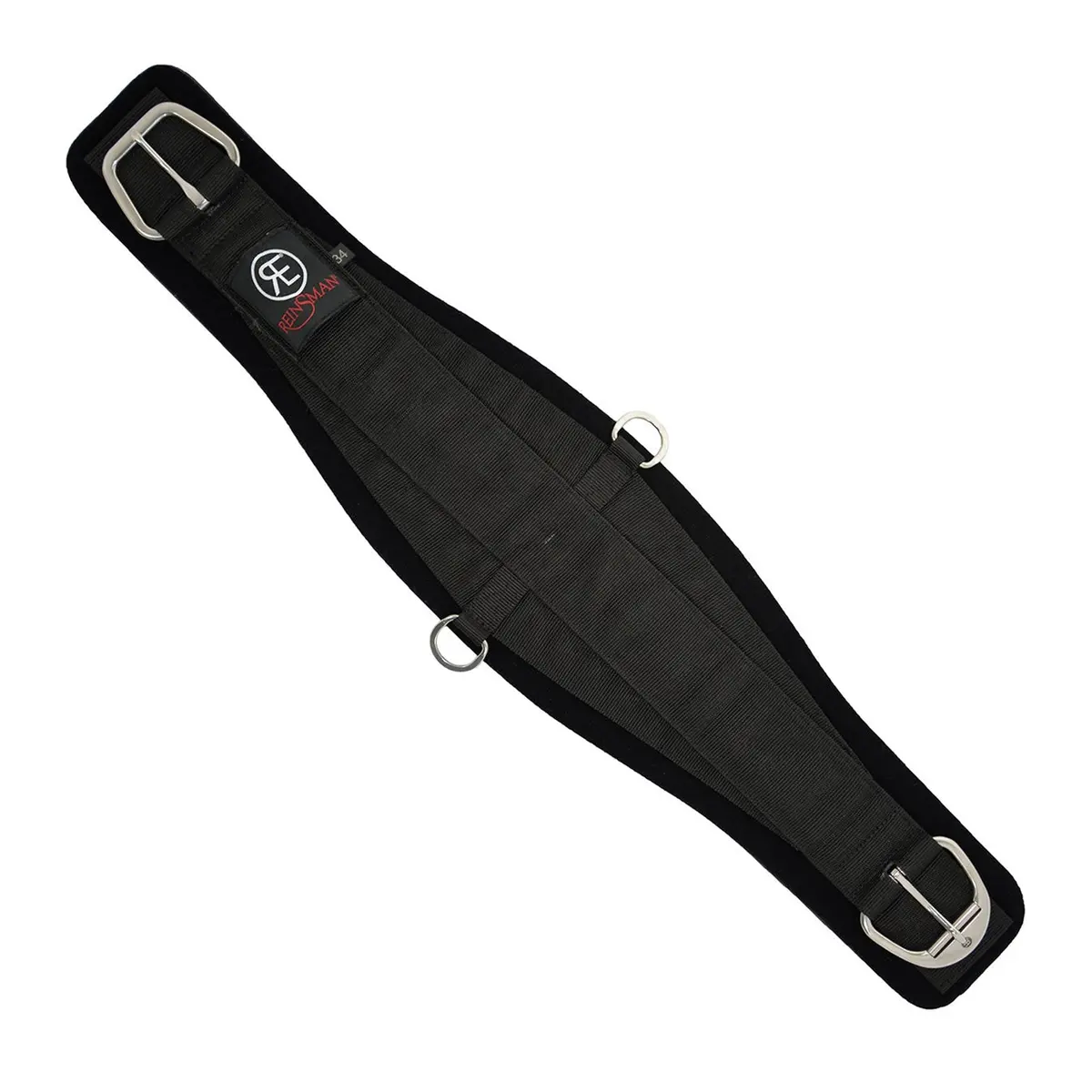 Reinsman Roper Cinch – Black Neoprene with Ventilated Design