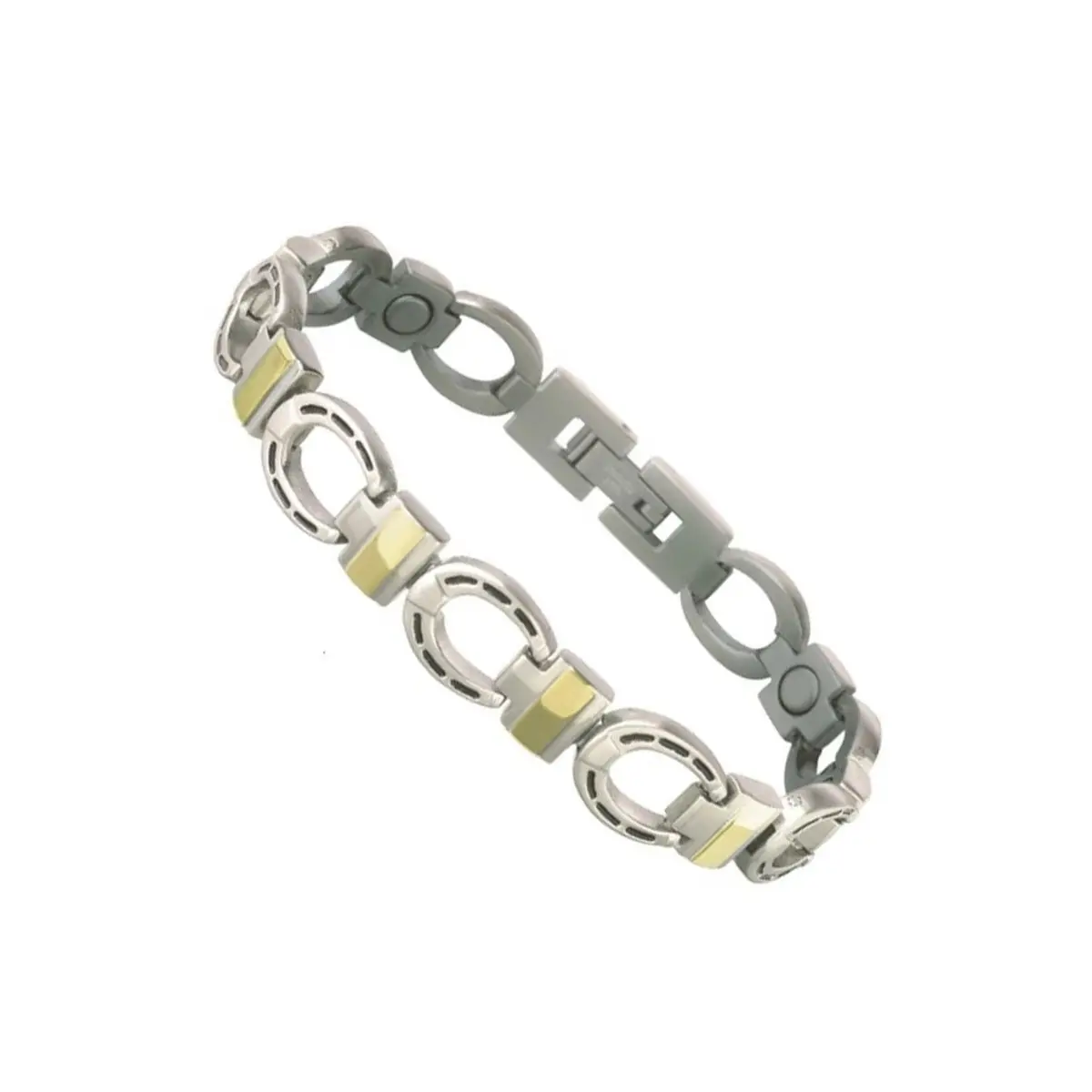 Sabona Silver Horseshoe Duet Magnetic Bracelet 1