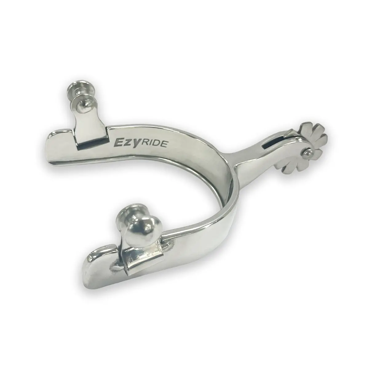 Ezy Ride Stockmans Spur Stainless Steel, 1-3/4" Shank, 9Pt Ss Rowels 1
