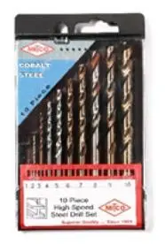 Mitco Steel Industrial Cobalt Drill Set (10 Piece) 1