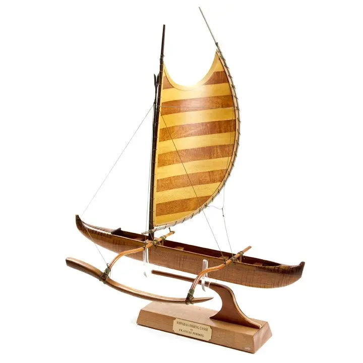 Koa 18”L Canoe “Opelu Striped” By Francis Pimmel 1