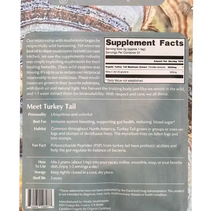 Turkey Tail Fruiting Body 1:1 Water Extracted & Organic – Ora Cacao 2