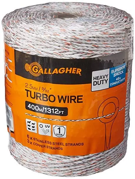 Gallagher Turbo Wire - 2.5Mm X 400M 5