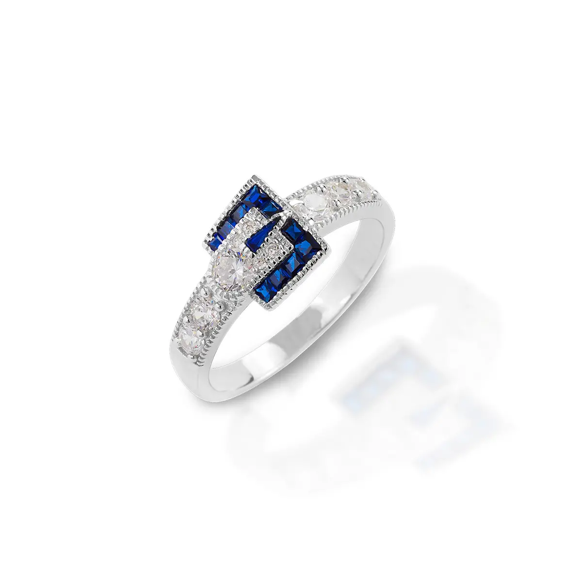 Kelly Herd Blue Spinel Buckle Ring 1