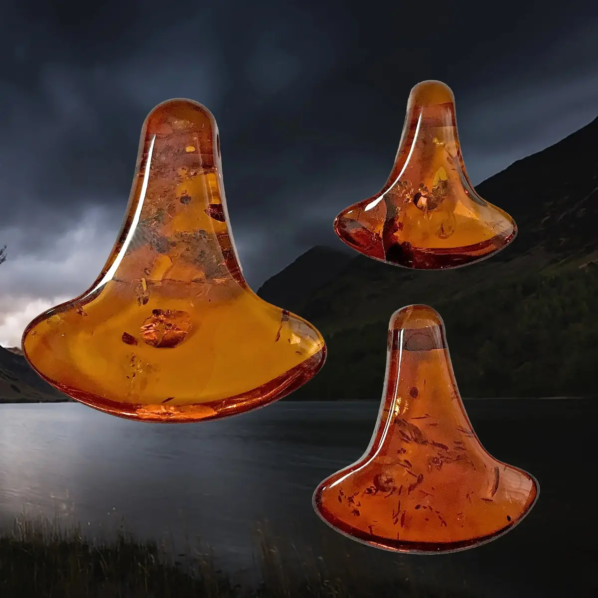 Handmade Replica Viking Age Amber Thor's Hammer Pendant 1