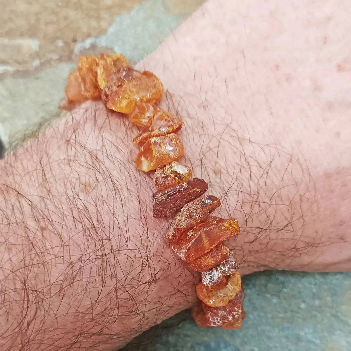 Handmade Replica Viking Amber Chip Bracelet 2